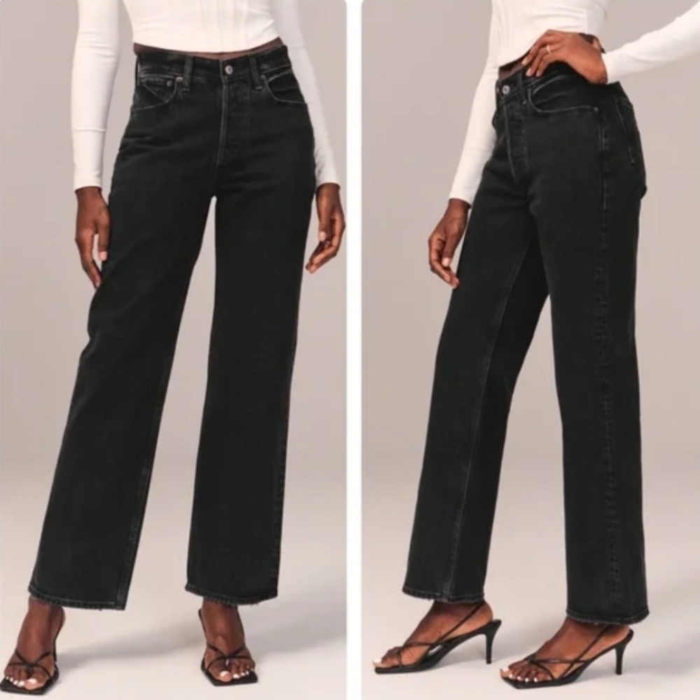 Abercrombie & Fitch The '90s Baggy Low Rise Straight Leg Jean 28 / 6 L